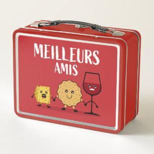 funny French cheese lovers Metal Lunch Box