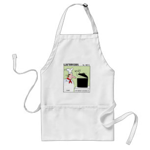 Funny French Chef Cartoon Foodie Humour Voila Standard Apron