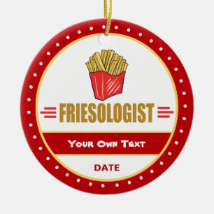 Funny French Fries Ceramic Tree Decoration