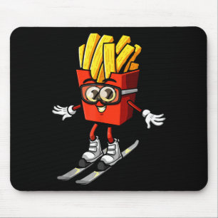 Funny french fry ski potato fries skiing instructo mouse pad