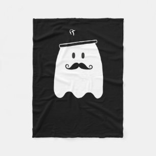Funny French Teacher Halloween Bonjour Ghost Fleece Blanket