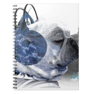 funny frenchbulldogs icon spiral notebook