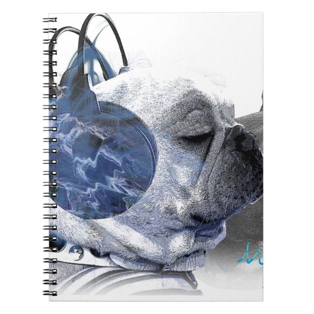 funny frenchbulldogs icon spiral notebook (Front)