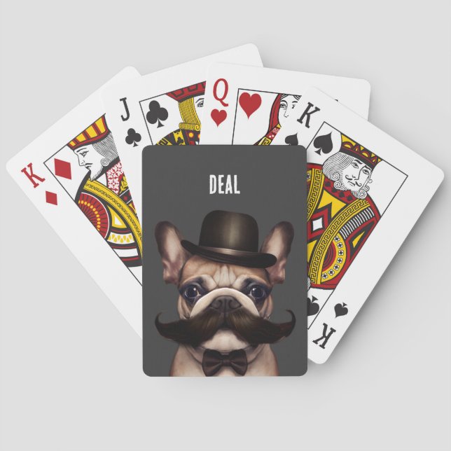 Funny Frenchie "Deal" Playing Cards (Back)