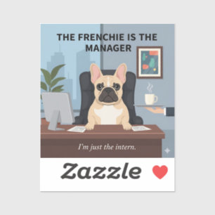 Funny Frenchie Manager Dog Mum Gift Office Humour 