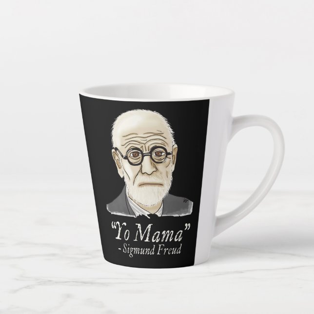 Funny Freud Psychology Latte Mug (Right)
