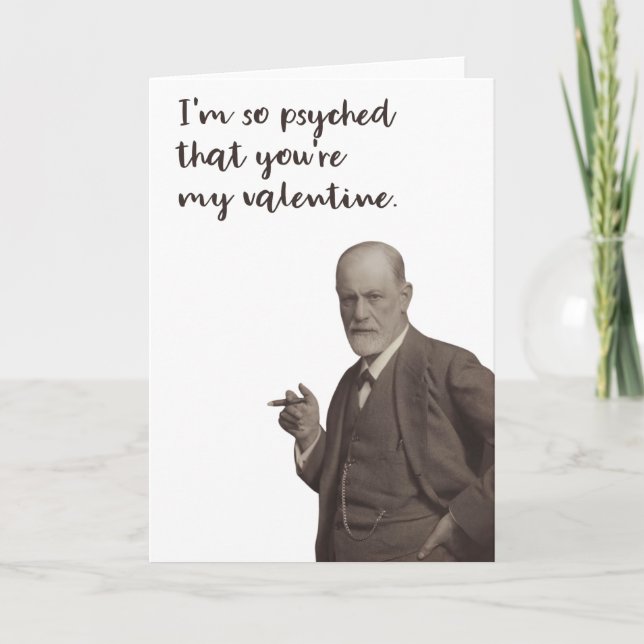 Funny Freud Psychology Valentine Card (Front)