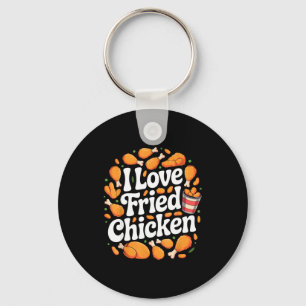 Funny Fried Chicken Art For Men Women Kids Fast Fo Key Ring