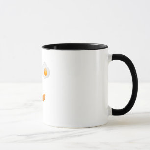 Funny Fried Egg Food Face Mug