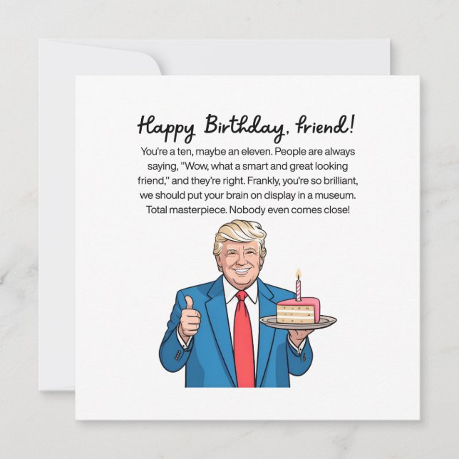 Funny Friend Birthday  Card (Front)