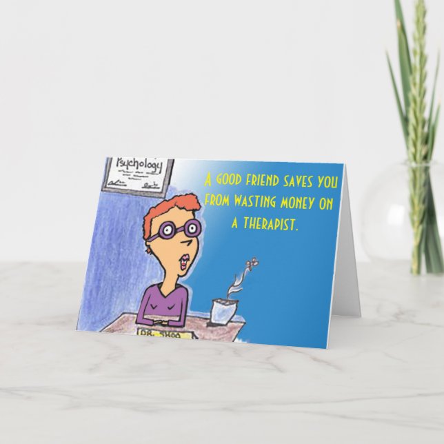 Funny Friend Cartoon Card (Front)