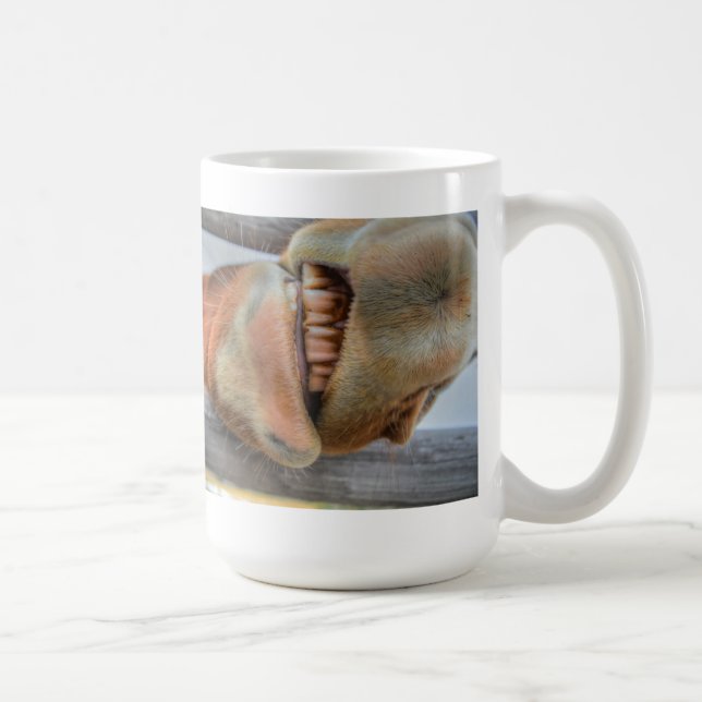 Funny Friendly Horse Muzzle and Teeth Coffee Mug (Right)