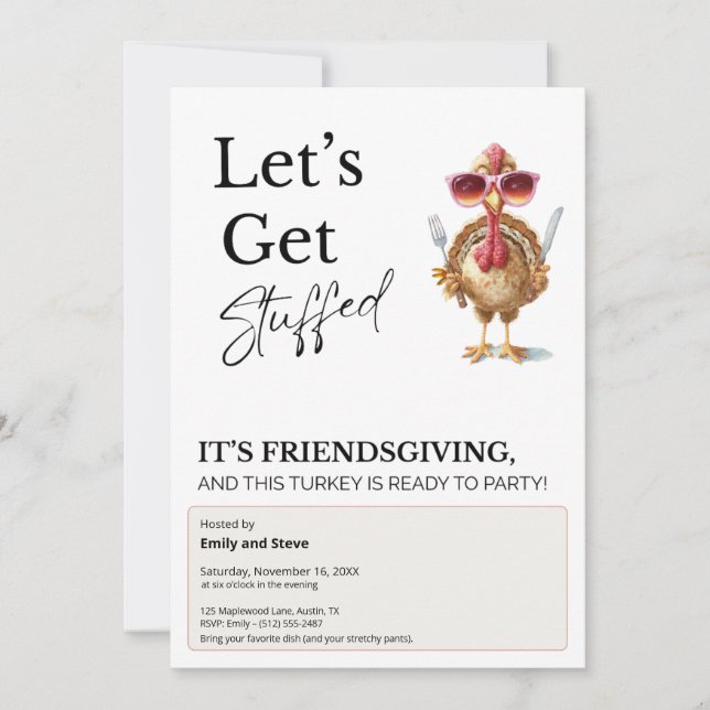 Funny Friendsgiving  Invitation (Front)