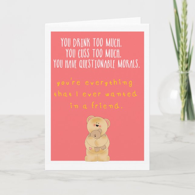 Funny Friendship greeting card (Front)