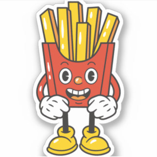 Funny Fries Cartoon Character 