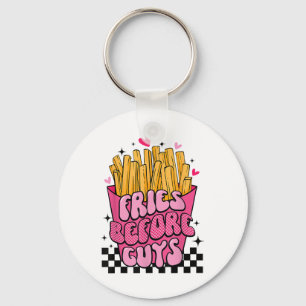 Funny Fries Lovers Before Guys Valentines Teenage  Key Ring