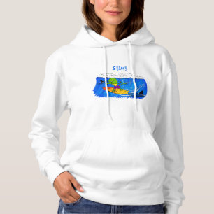 Funny frilled neck lizard surfing cartoon  hoodie