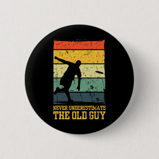 Funny Frisbee Art For Men Women Flying Disc Golf L 6 Cm Round Badge