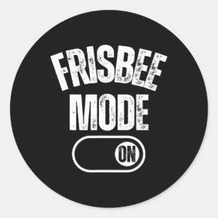 Funny Frisbee Art For Men Women Flying Disc Golf L Classic Round Sticker
