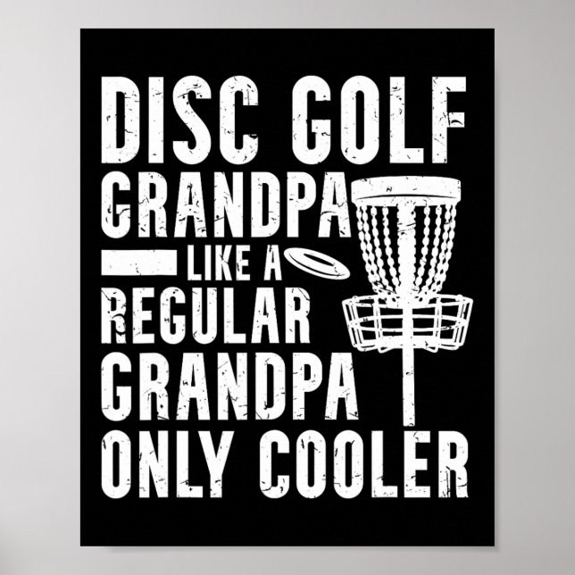 Funny Frisbee Disc Golf Grandpa Frolf Disc Golfing Poster (Front)