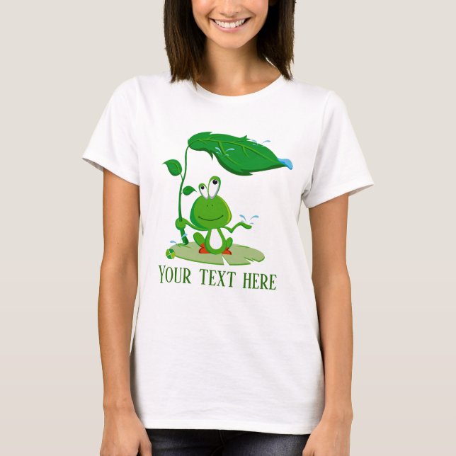 Funny frog add text T-Shirt (Front)