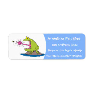 Funny frog and fly cartoon