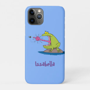 Funny frog and fly cartoon Case-Mate iPhone case