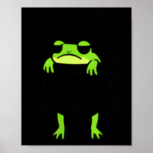 Funny Frog Animal Lover Dishonest Peeking Poster