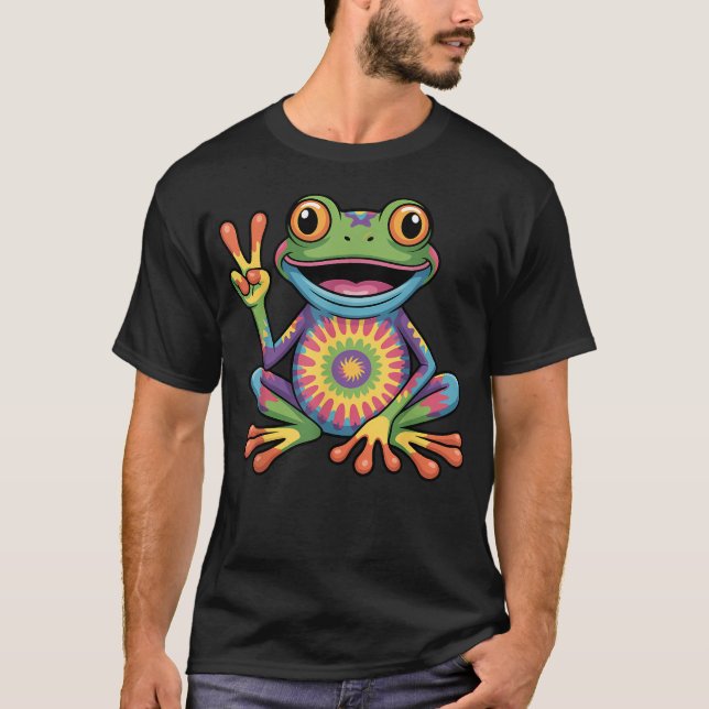 Funny Frog Art For Tree Frog Themed T-Shirt (Front)