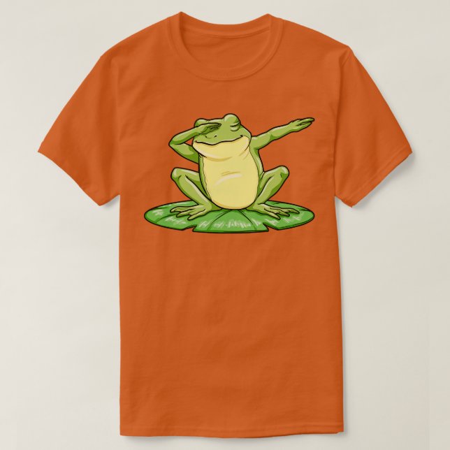 Funny frog at dabbing T-Shirt (Design Front)