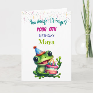 Funny Frog Birthday Card for kids
