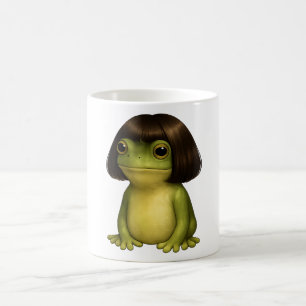Funny Frog Bob Haircut Meme for Men Women Kids Coffee Mug