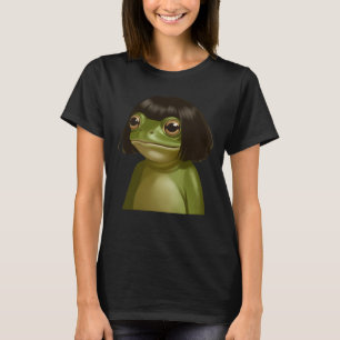 Funny Frog Bob Haircut Meme Frogs Animal Lovers T-Shirt