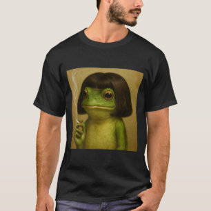Funny Frog Bob Haircut Smoking Meme For Men Women T-Shirt