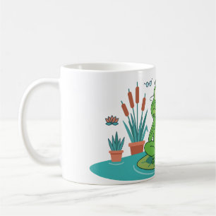 Funny Frog Browsing Smartphone Coffee Mug