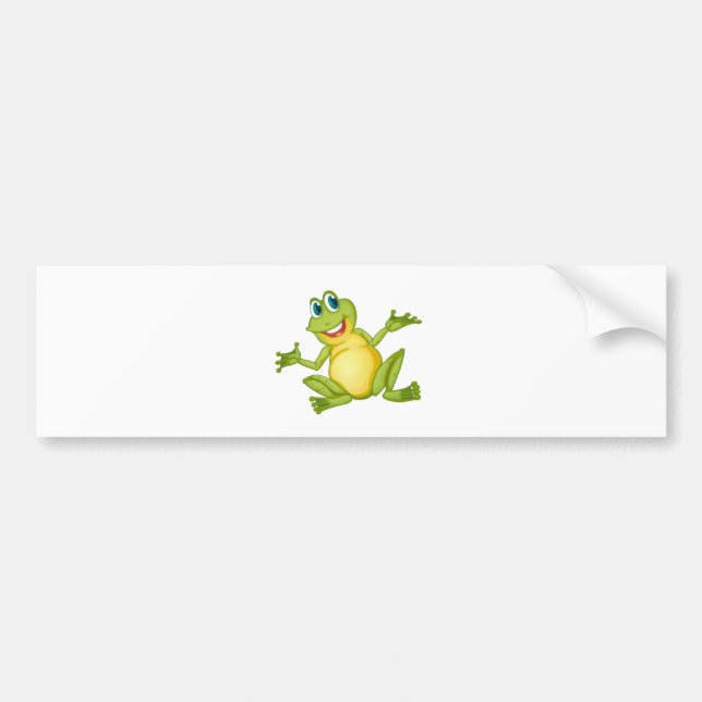 funny frog bumper sticker (Front)