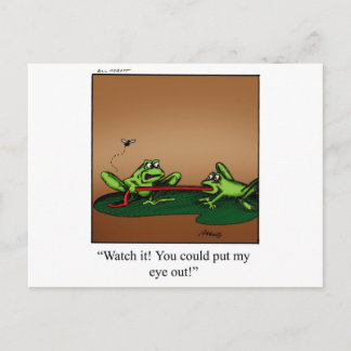 Funny Frog Cartoon Art Gifts! Postcard
