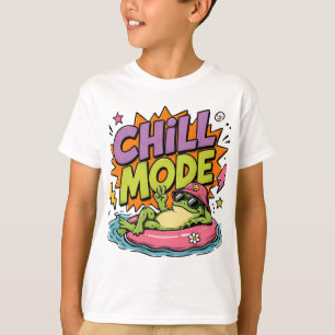 ​​Funny Frog Chill Mode Aesthetic Kids T-ShT-Shirt T-Shirt