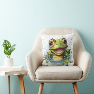 Funny frog cushion