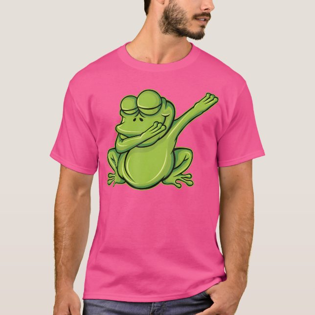Funny Frog Dab Dabbing Frog Frog T-Shirt (Front)