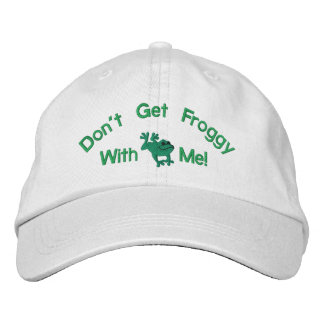 Funny Frog Embroidered Hat