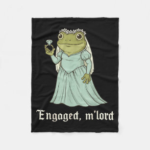 Funny Frog Engagement Matching Couples Tee Snarky Fleece Blanket