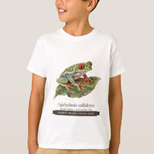 Funny Frog for Kids "Ribbit Means Snack Time" T-Shirt