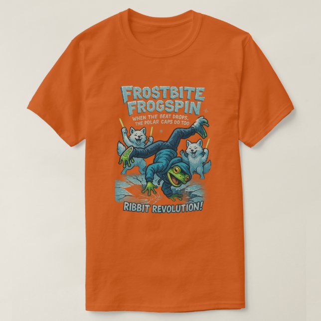 Funny frog frosbiteT-Shirt T-Shirt (Design Front)