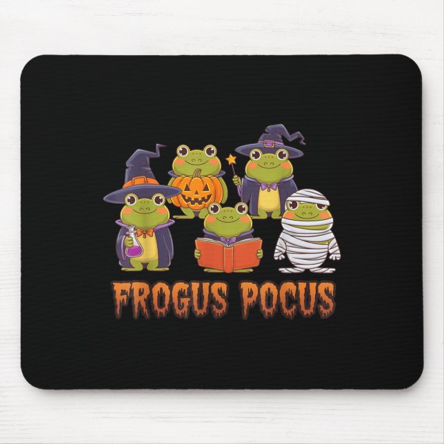 Funny Frog Halloween Costume Witch Spooky Mouse Pad (Front)