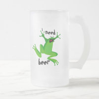 funny frog-I need beer-1