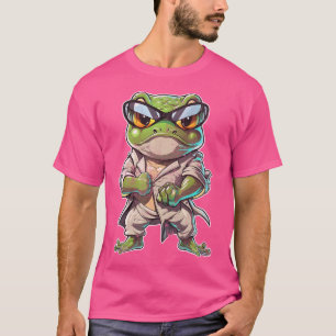 Funny Frog In A Karate Suit Funny Frog T-Shirt