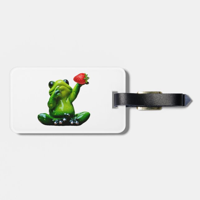 Funny Frog Luggage tag (Back Horizontal)