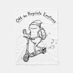 Funny Frog Mental Health Counsellor Off To Regulat Fleece Blanket