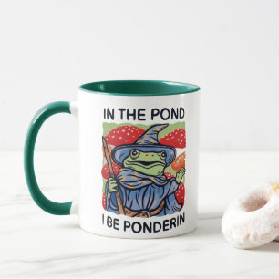 Funny Frog Mug – In the Pond Be Ponderin